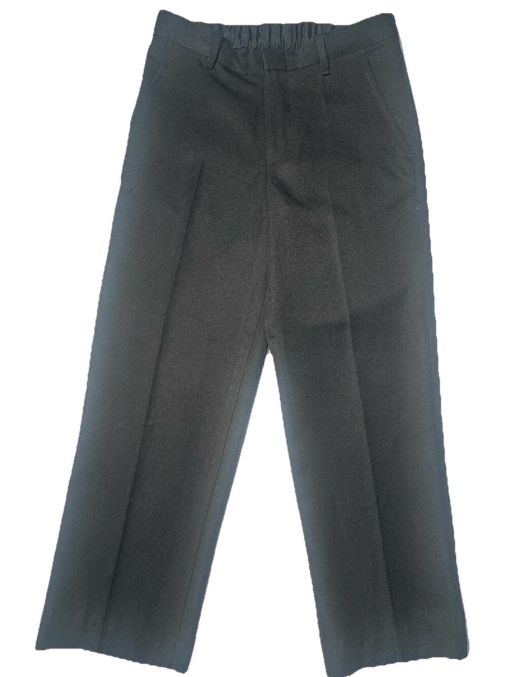 Boys Black Dress Pants Size 7 Elastic Waist Formal Uniform Polyester